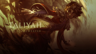 Taliyah character sword demon background - his hand and a demon free wallpaper