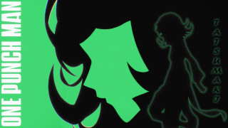 Green poster woman profile man - the bottom free wallpaper