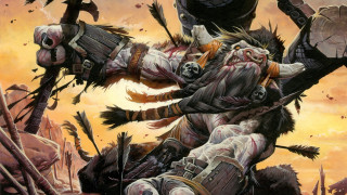 Demon attack sword battle demon - a painting of a demon free wallpaper