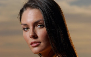 Woman long hair yellow shirt 4 - syd meade free wallpaper