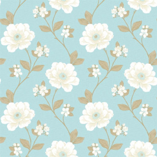 Blue white flower pattern leaves 2 - a flemish baroque free wallpaper for tablet