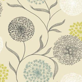 Dandelion pattern green stem wallpaper - a green stem free wallpaper for tablet