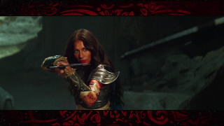 Woman armor sword dark room - a woman in armor holding free wallpaper for desktop