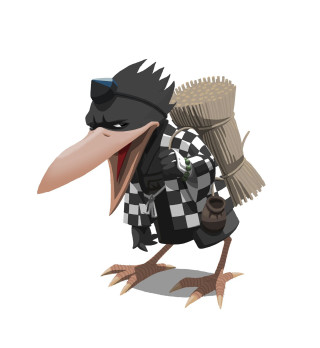 Cartoon bird hat checkered shirt - shirt free wallpaper for tablet