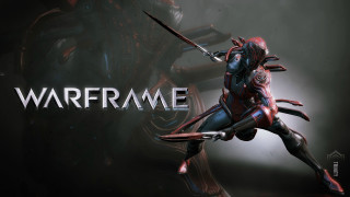 Warframe character running sword helmet - his hand and a helmet free wallpaper