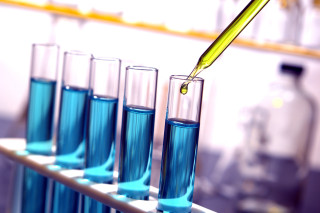 Pipe blue liquid test tubes - a pipe free wallpaper