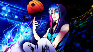 Girl blue hair holding basketball - blue hair holding free wallpaper for desktop