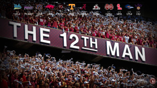 Crowd stadium banner 12th man - a large crowd of people free wallpaper for desktop