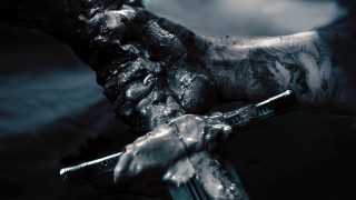 Bloody hand knife dark room - dark soul free wallpaper