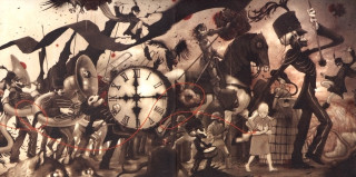 People clock bird flying group - dave mckean free wallpaper for desktop