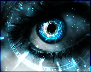 Blue eye stars aurora galaxy - the eye free wallpaper