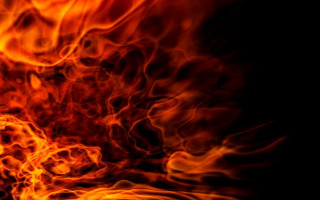 Fire orange red black background - abstract illusionism free wallpaper