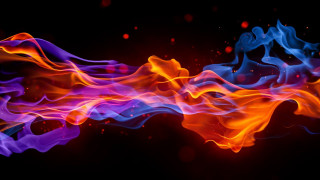 Colorful fire black background red 2 - flame free wallpaper