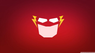 Red background stylized mask yellow - mask free wallpaper