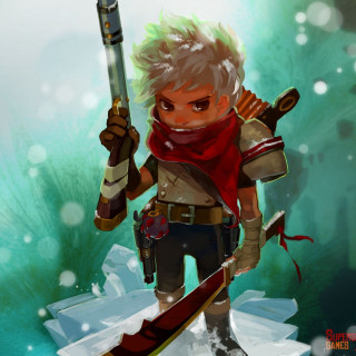 Man sword snowboard snow scarf - free fantasy wallpaper for tablet