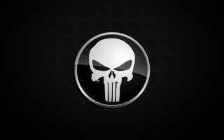 Black white skull silver circle - skull free wallpaper