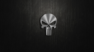 Metal skull wood grain black - sinister free wallpaper