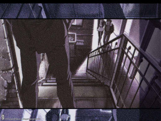 Man walking stairs woman cell - eddie campbell free wallpaper