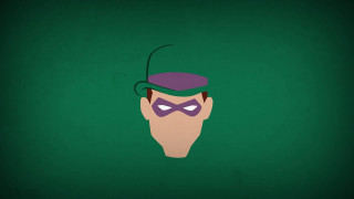 Purple mask green hat character - a green hat free wallpaper