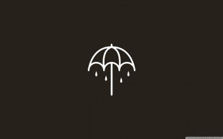 Black white umbrella rain drops - rain free wallpaper for desktop