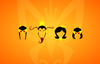 Women hairstyles colors orange background - a orange background free wallpaper