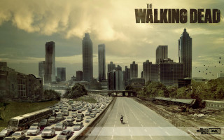 City cars man walking road - a large city free wallpaper