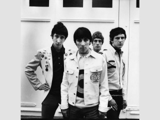 Men group standing door hands - their hip free wallpaper