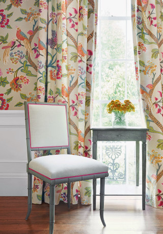 Chair window flowered curtain vase - movement free wallpaper for mobile