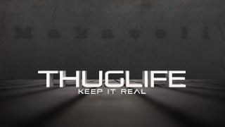 Thugife keep it real black - white letter free wallpaper for desktop