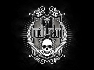 Skull crown cross black background - abstract illusionism free wallpaper