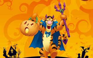 Cartoon character pumpkin cat hammer - free cats wallpaper for desktop