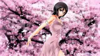 Woman pink dress tree pink 2 - a pink dress free wallpaper for desktop
