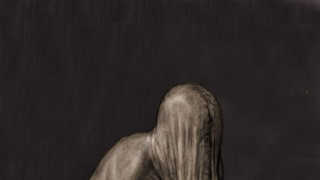 Woman sitting charcoal dark art - a charcoal drawing free wallpaper