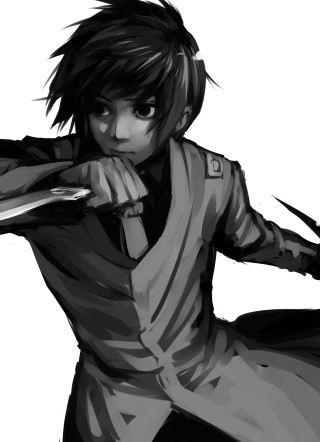 Person knife shirt haircut hand - his other hand free wallpaper