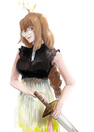 Woman dress sword knife holding - a sword and a knife free wallpaper