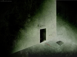 Dark room door writing light - the door free wallpaper