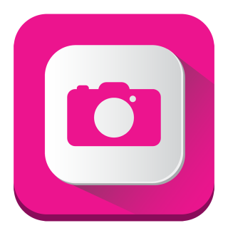 Pink white square camera shadow - a camera free wallpaper for tablet