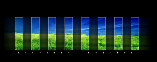 Green field blue sky clouds 86 - a line free wallpaper for desktop