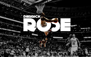Derrick rose dunking basketball crowd - a basketball in the air free wallpaper