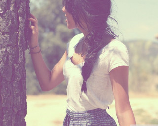 Woman tree park white shirt - a tree in a park free wallpaper