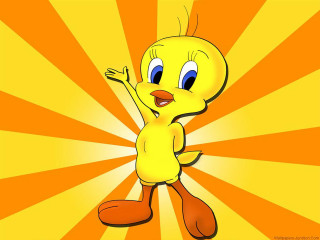Cartoon yellow bird big smile - a big smile free wallpaper