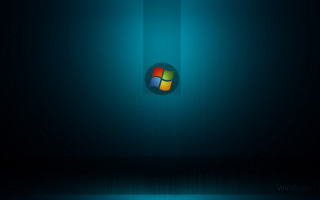 Darkblue windows7 logo black bluelight - a window 7 logo free wallpaper for desktop