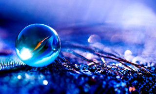 Blue glass ball blue cloth - ground free wallpaper