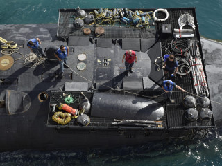 Large boat people water dock - douglas shuler free wallpaper