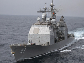 Large gray ship ocean smoke 2 - a large gray ship in the middle of the ocean free wallpaper