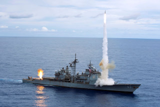 Navy ship missile smoke water - a cloud of smoke free wallpaper