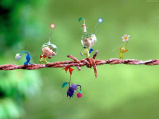Tiny toy animals hanging rope - a rope free wallpaper
