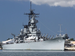 Battleship docked water dock building - fitz hugh lane free wallpaper