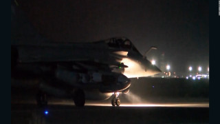 Fighter jet airport runway nighttime - 100mm free wallpaper