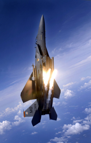 Jet flying rocket side jet - dynamic free wallpaper for mobile